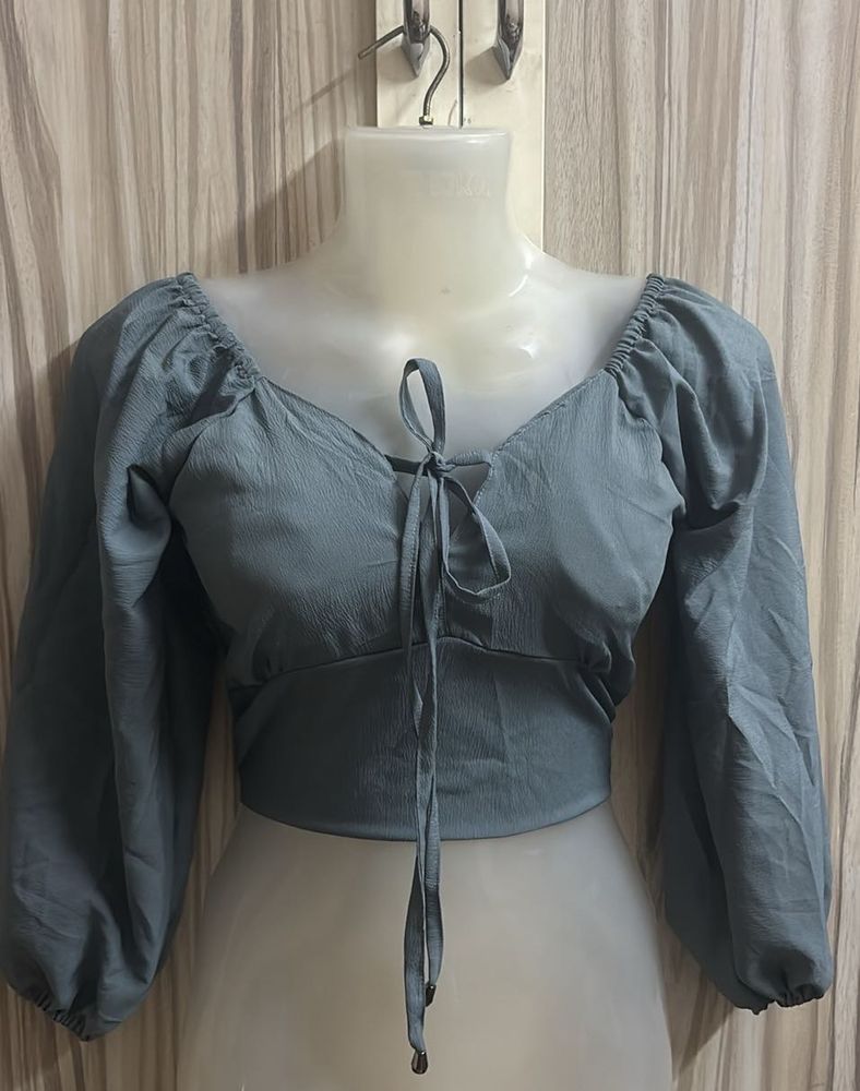 Cute Tie-Front Crop Top