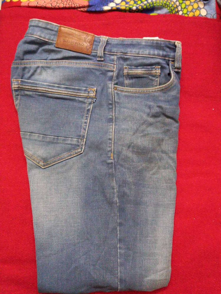 Blue Denim Jeans tailor made bottom narrow,