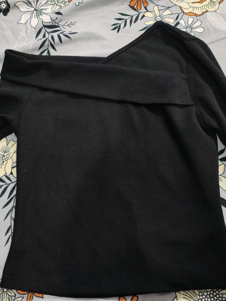 Black Off-the-Shoulder Top