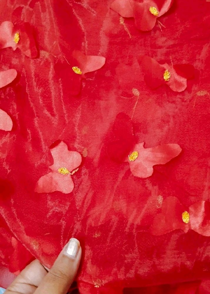 Unused Butterfly Saree