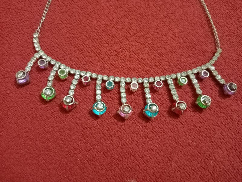 Multicolour Necklace With Earrings