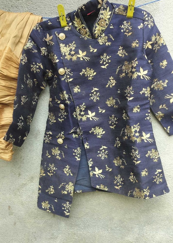 Boys Floral Print Kurta