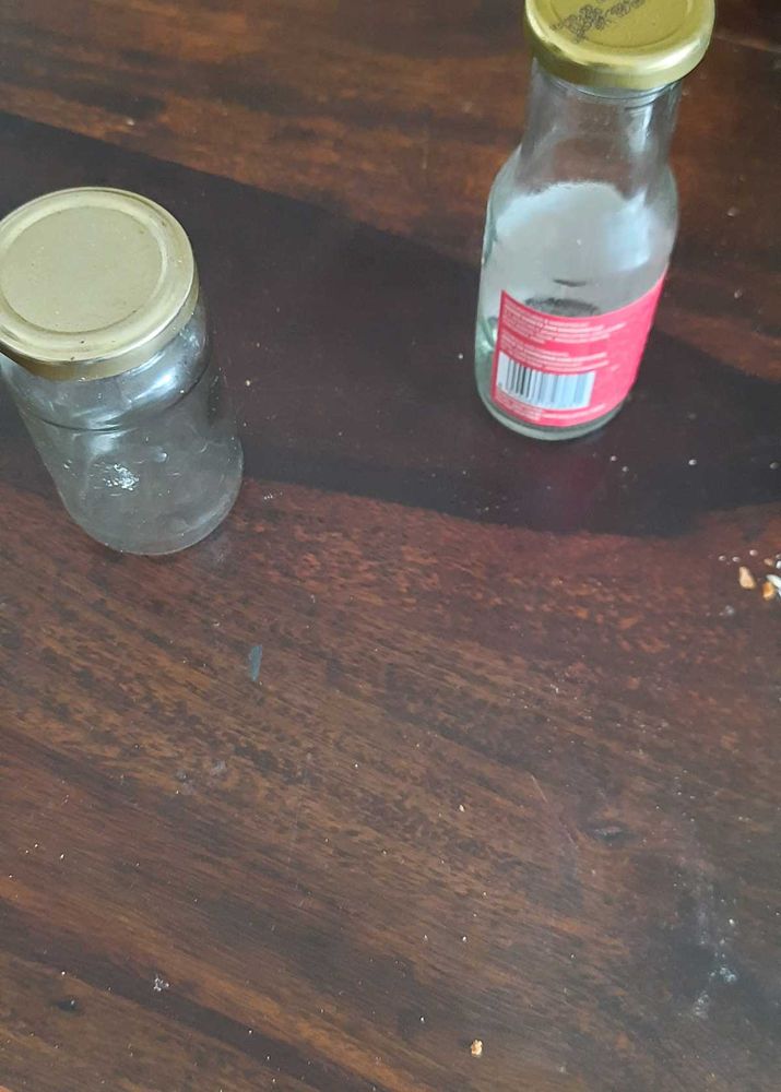 2 Glass bottles with Golden Top