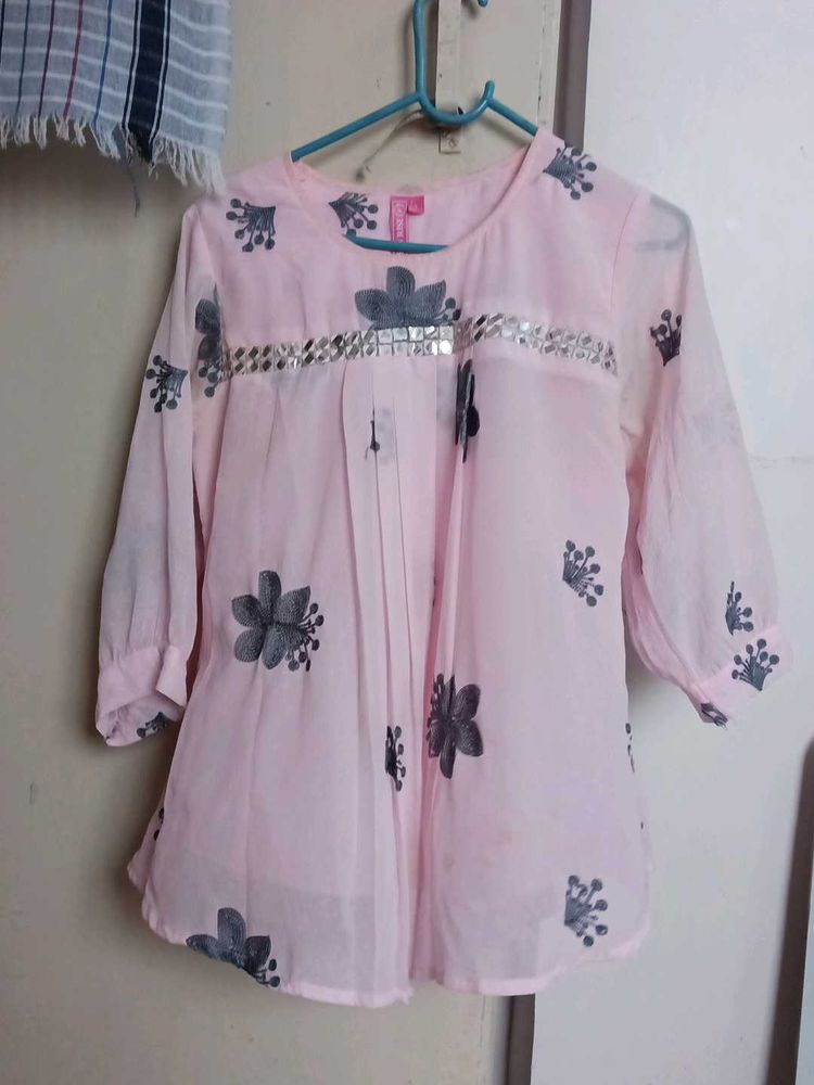 Pink Floral Top