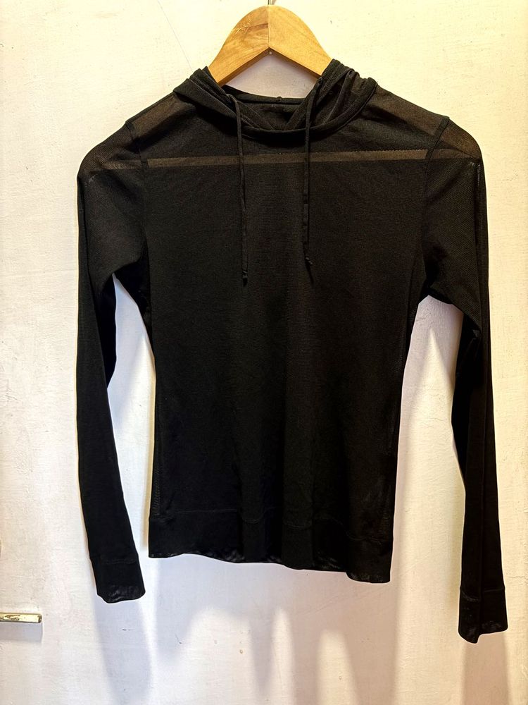 Beautiful Mesh Hoodie Top