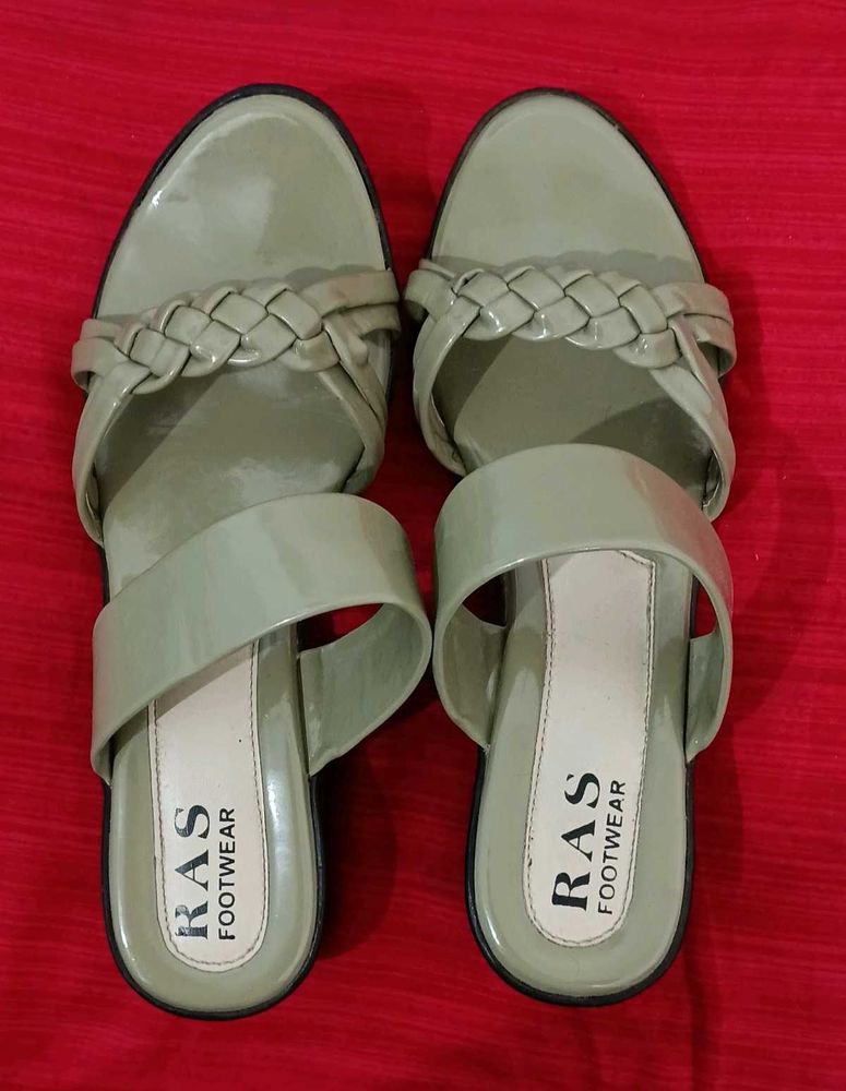 Braided Strap Block Heel Slides - Sag