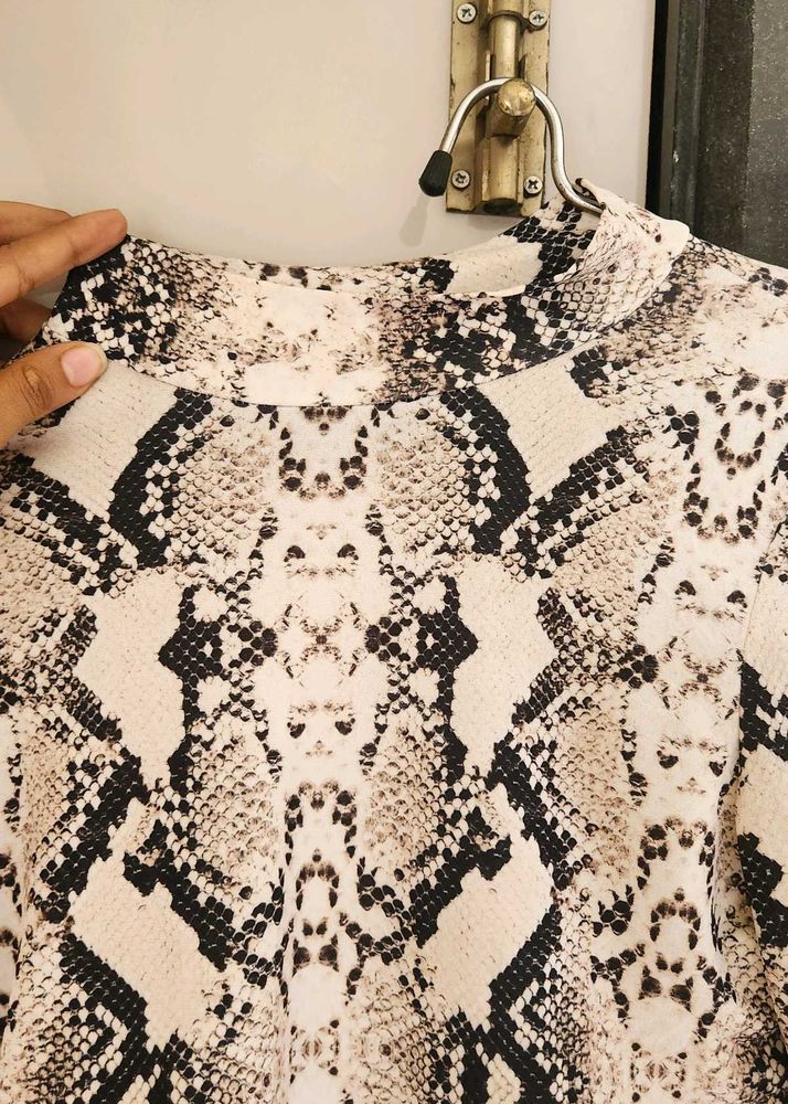 Snakeskin Print Top