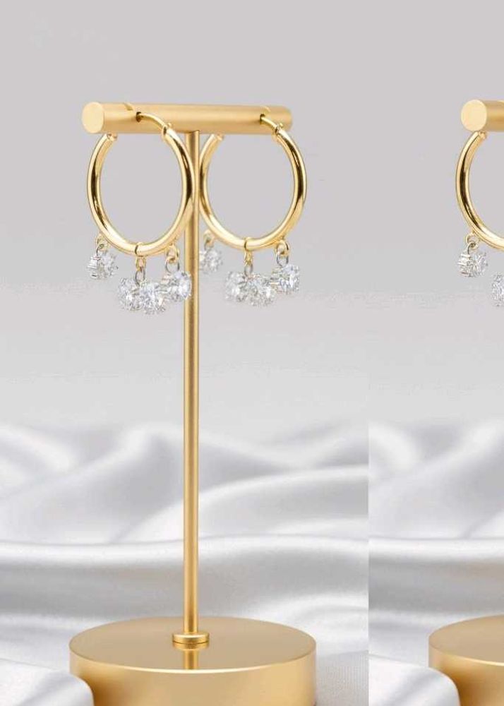 Dangle Hoop Earrings Anti Tarnish