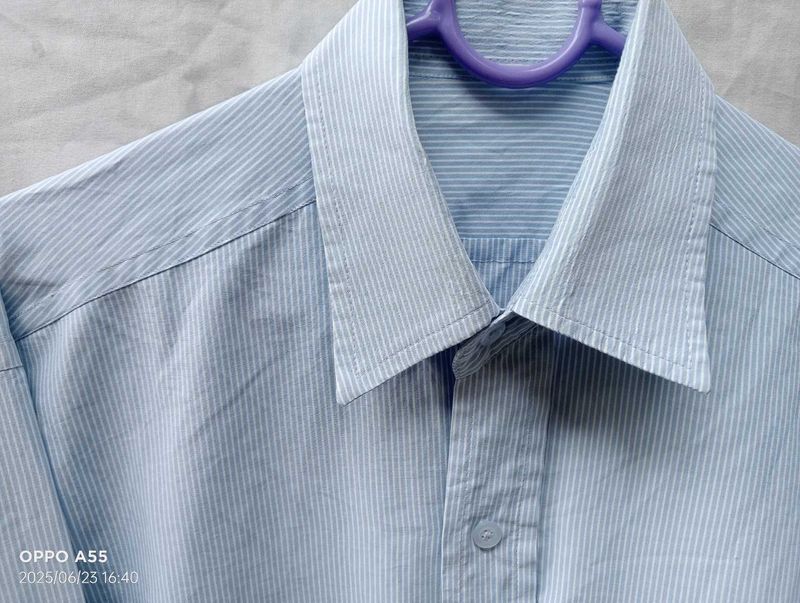 Blue Striped Dress Shirt