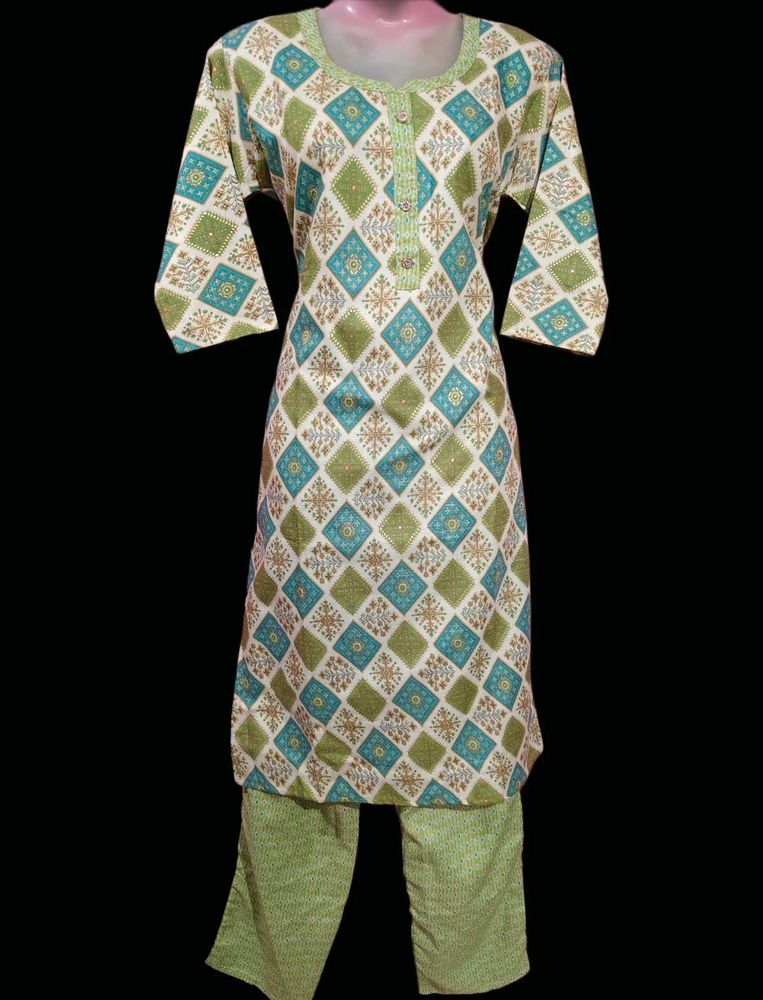 🆕 Trending Printed Kurti &amp; Bottom Set