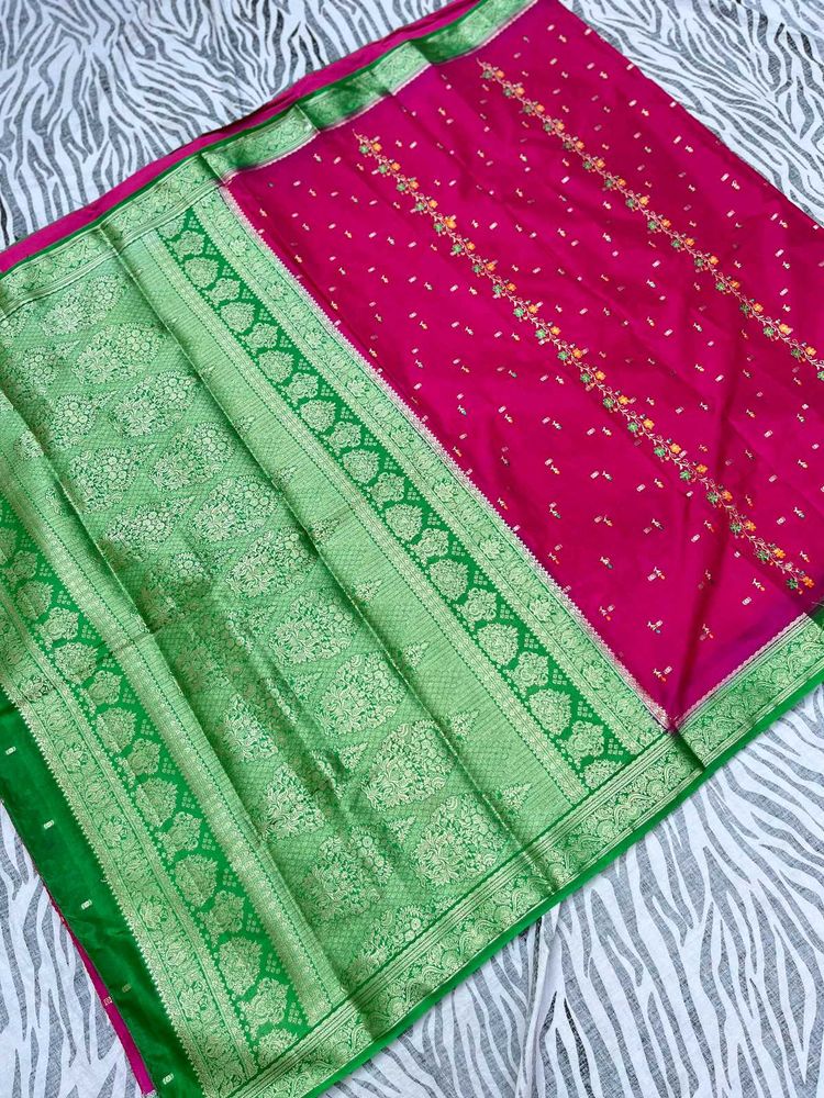 Beautiful Pink Colour Saree