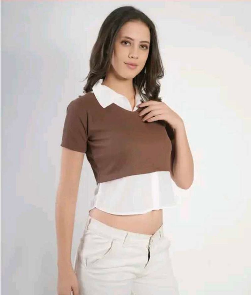Stylish Brown Crop Top