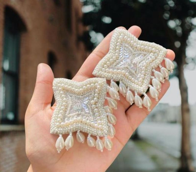 White Pearl Earrings