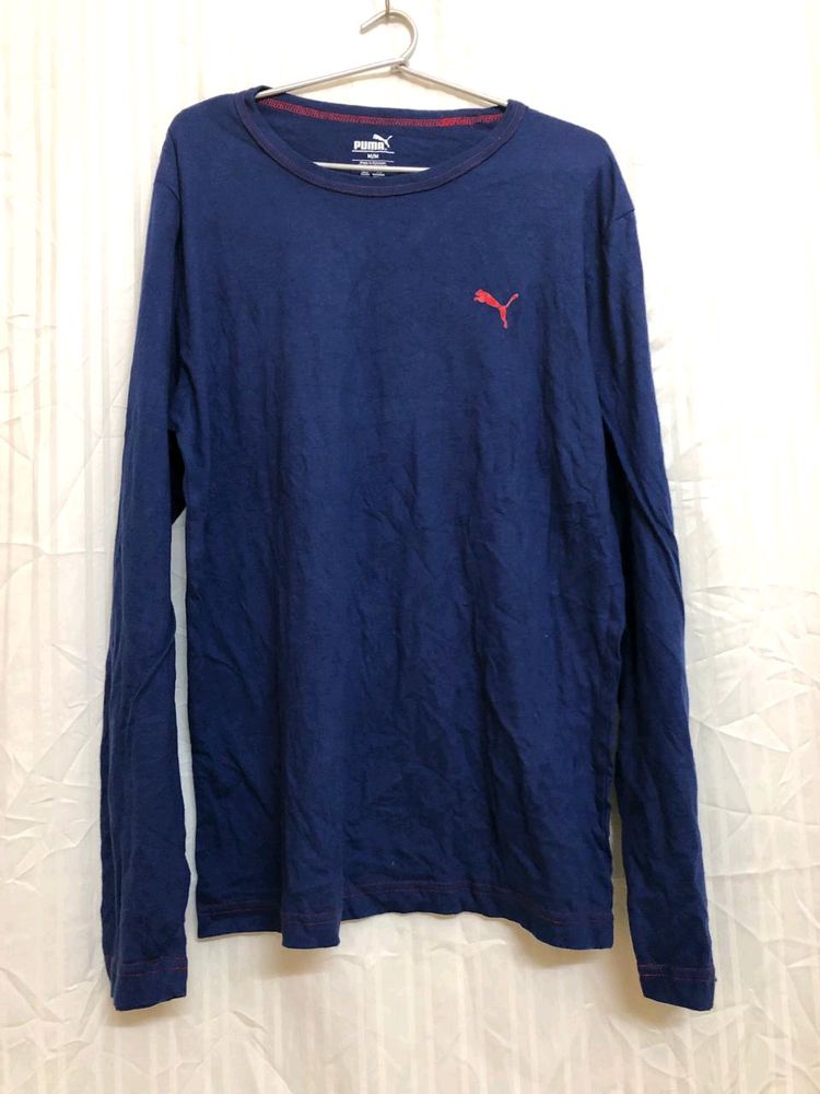 Puma Blue Long Sleeve T Shirt.
