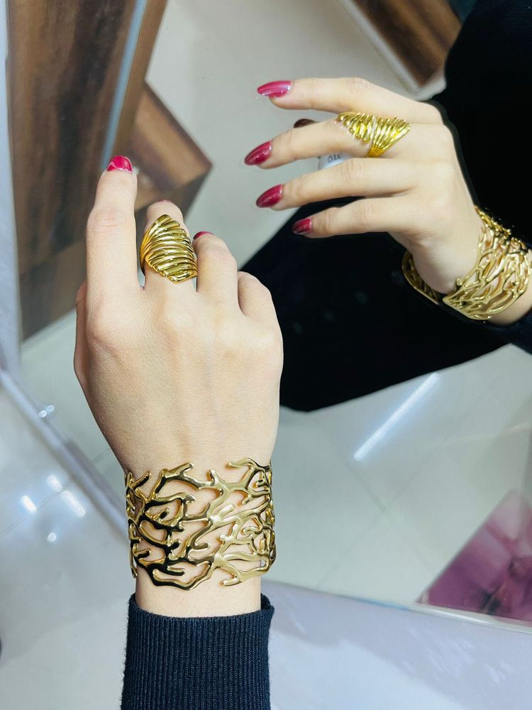 Golden Ring &amp; Cuff Set