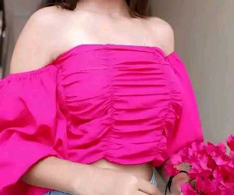 Cute Off shoulder Crop Top