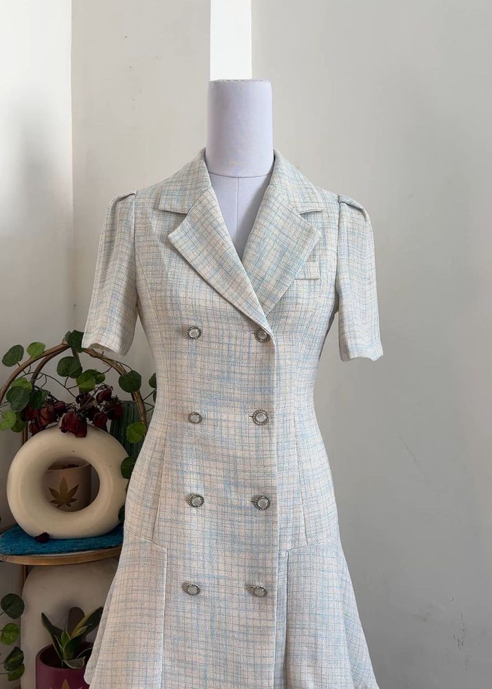 Chic Tweed Blazer Dress