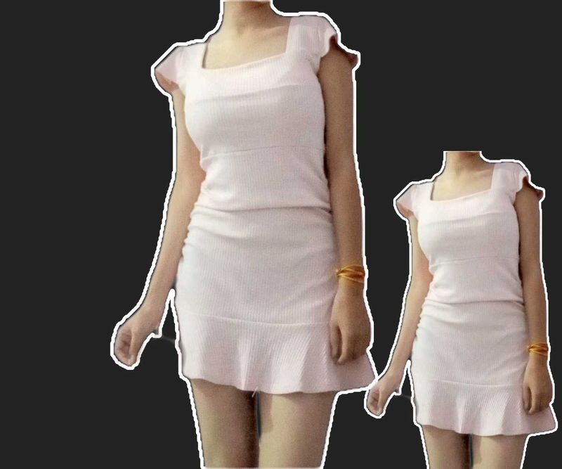 Peach Colour Dress.