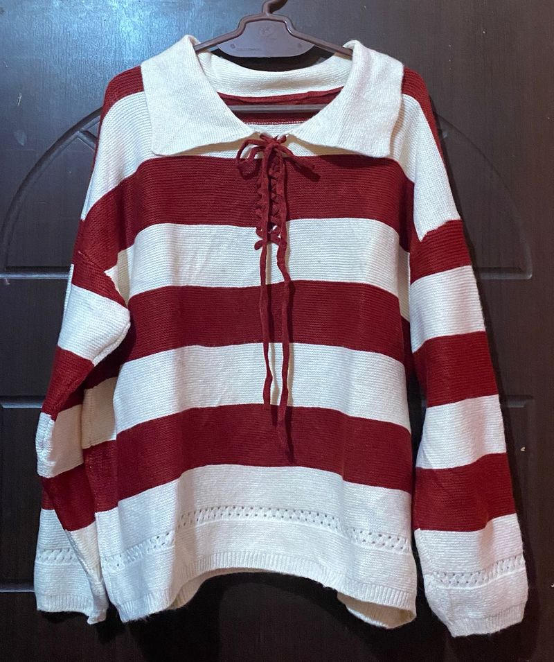 Marron Stripe Sweater/pullover