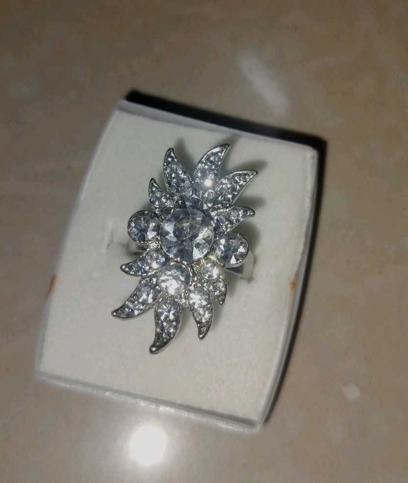 Sparkling Silver Ring Free Orangering