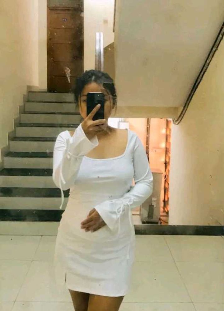 White Long Sleeve Mini Dress