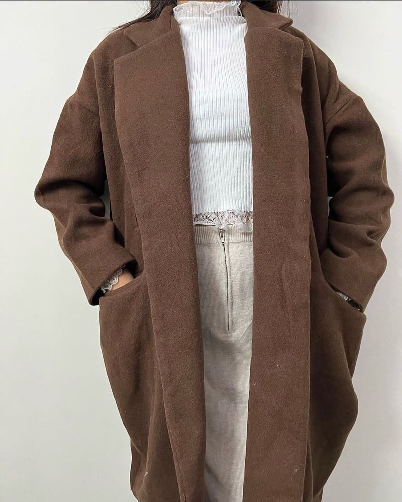 Brown long Coat - Stylish &amp; Cozy