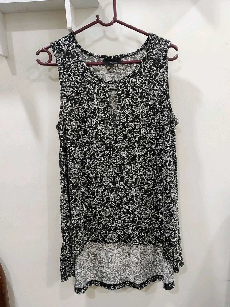 Black Floral Top
