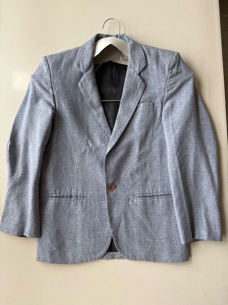 Boys Tailored Fit Single Breasted Cotton Blazer