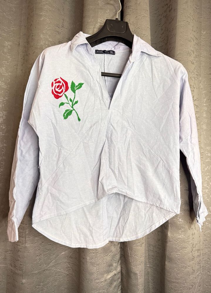 Back Buttoned Painted Shirt