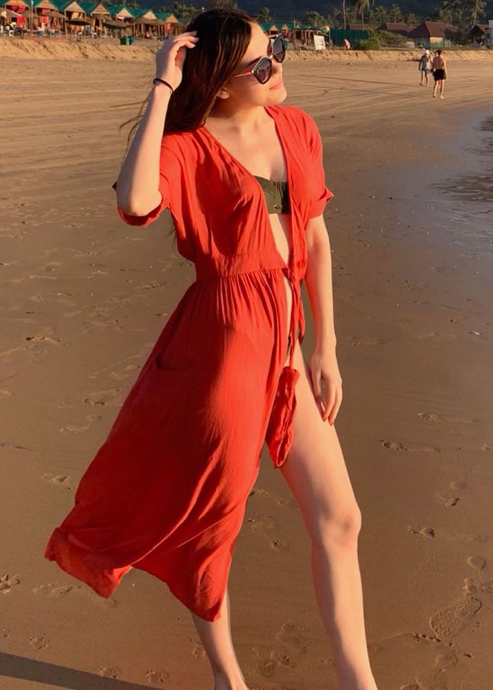 Coral Beach Cover-Up Dress