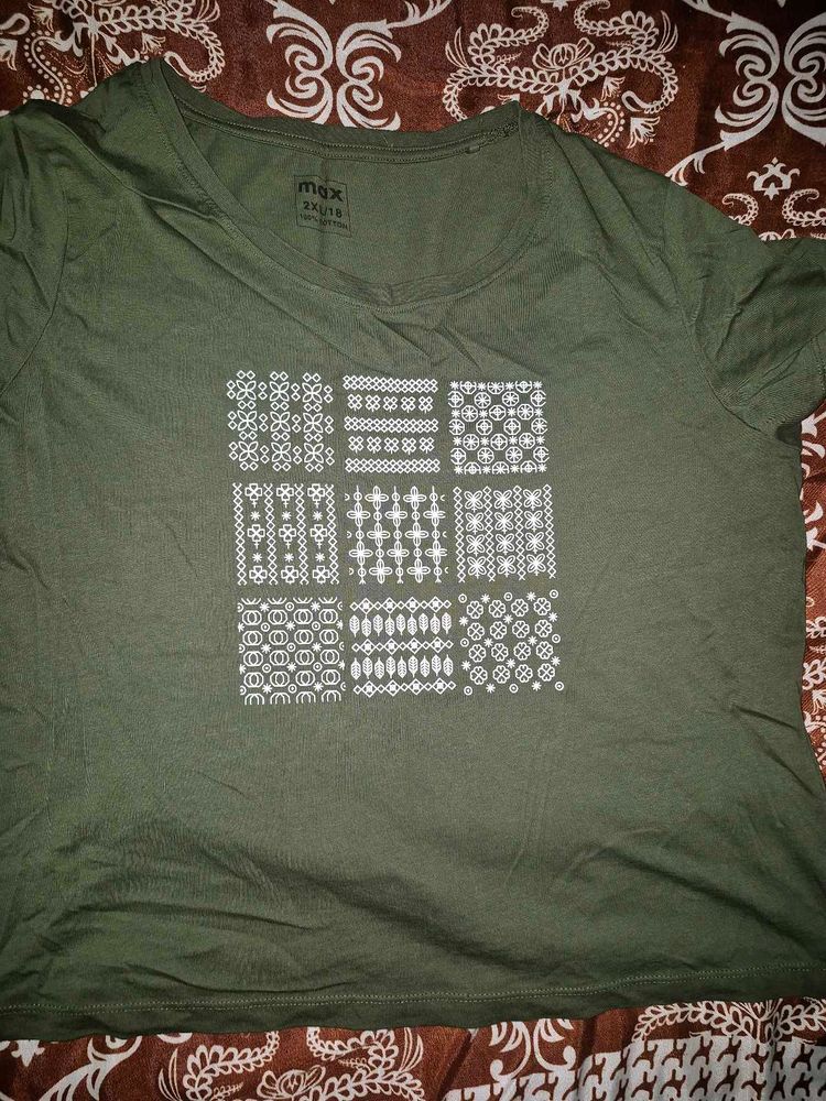 Olive Green Graphic Tee