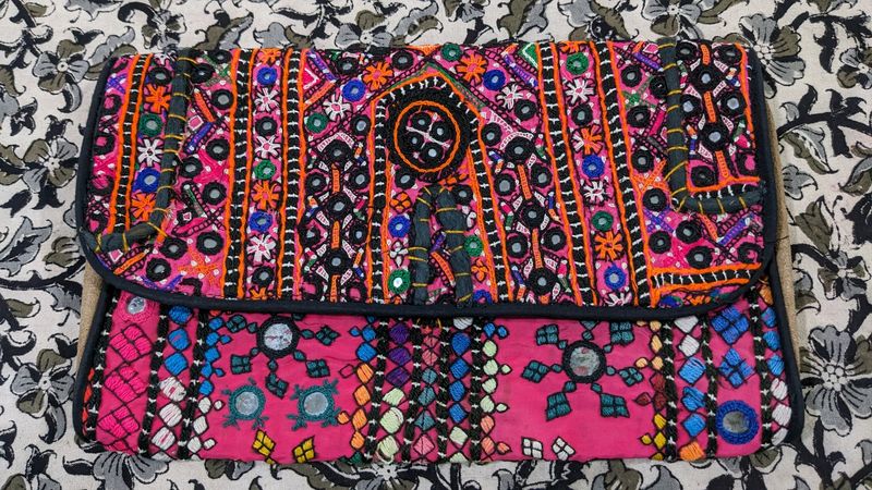Pink Ethnic Sling Bag