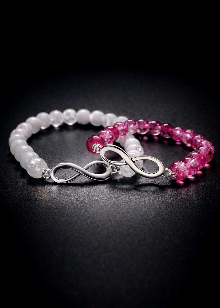 Infinity Bead Bracelets for couple