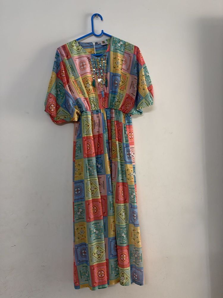 Colorful  jam suit Dress - Mirror Detail