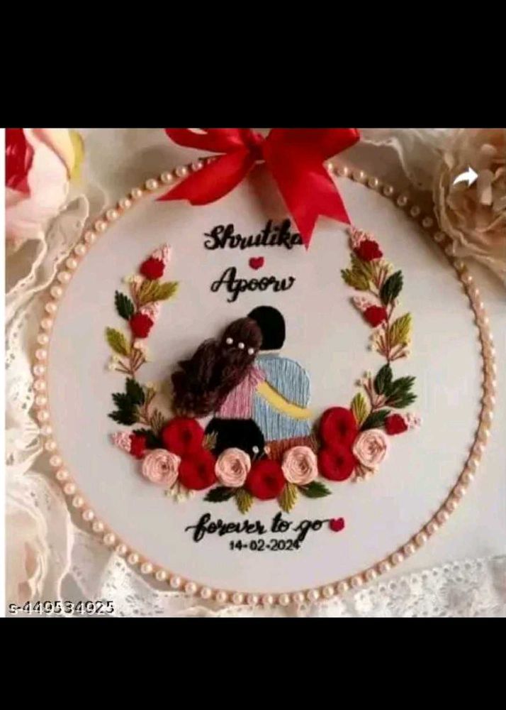 Couple Hoop embroidery