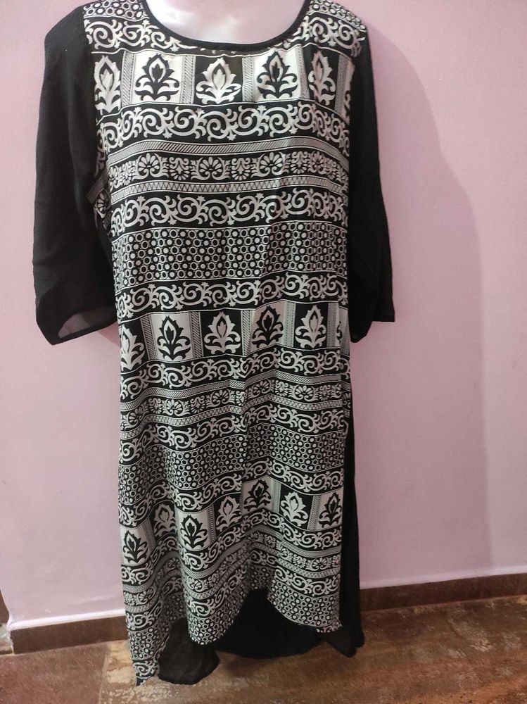 Xxl Georgette Kurta With Lining