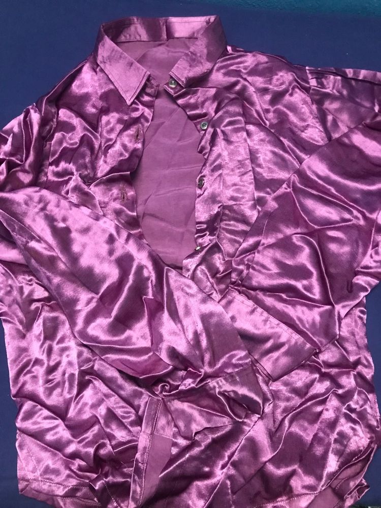Purple Satin Shirt