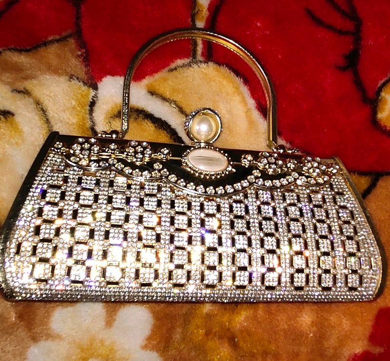 Golden Bridal Clutch