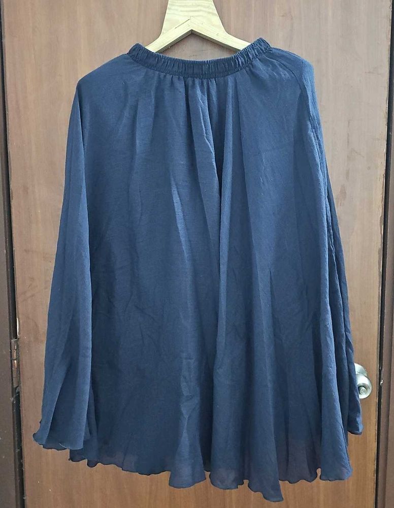 Whimsical Fairycore Navy Blue Skirt