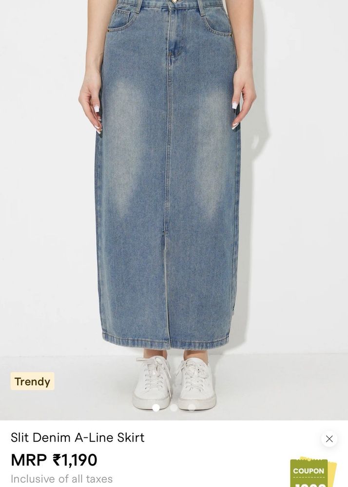 SALE❗️Denim Slit Skirt