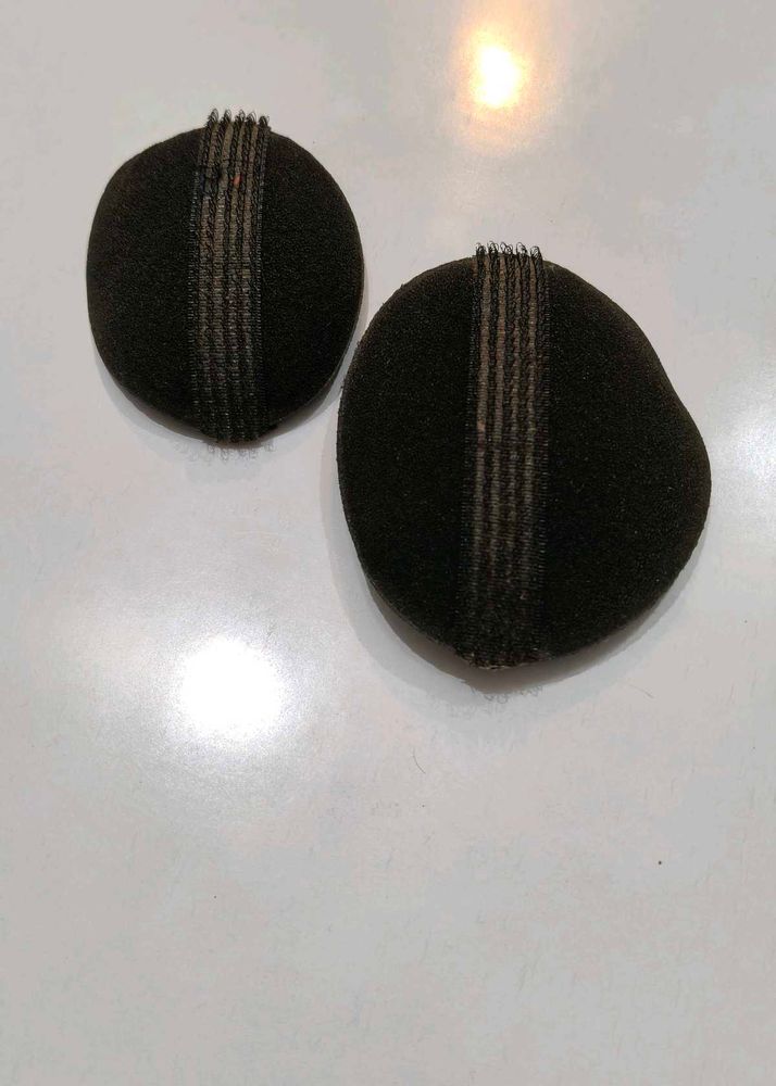 2 Black Hair Bun Makers