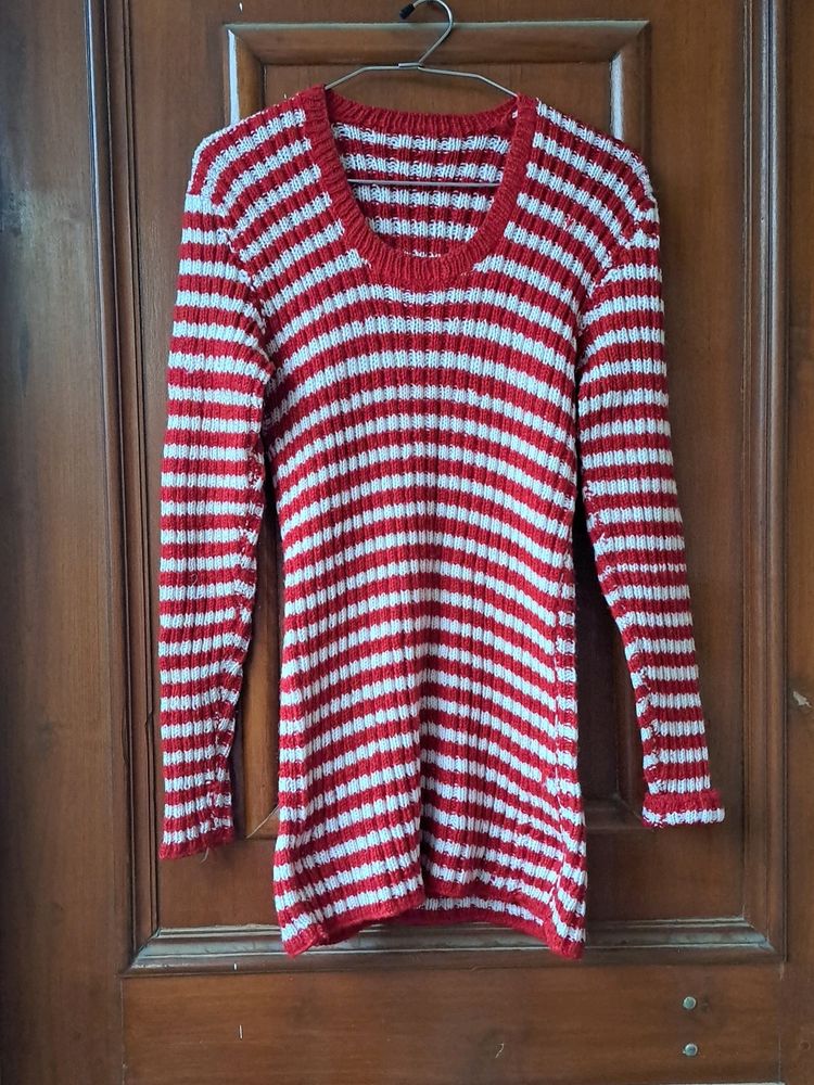 Hand Knit Crochet Sweater