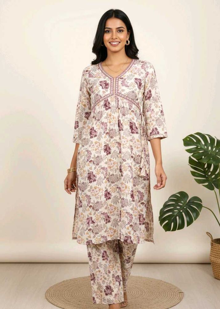 Floral Print Kurta Set