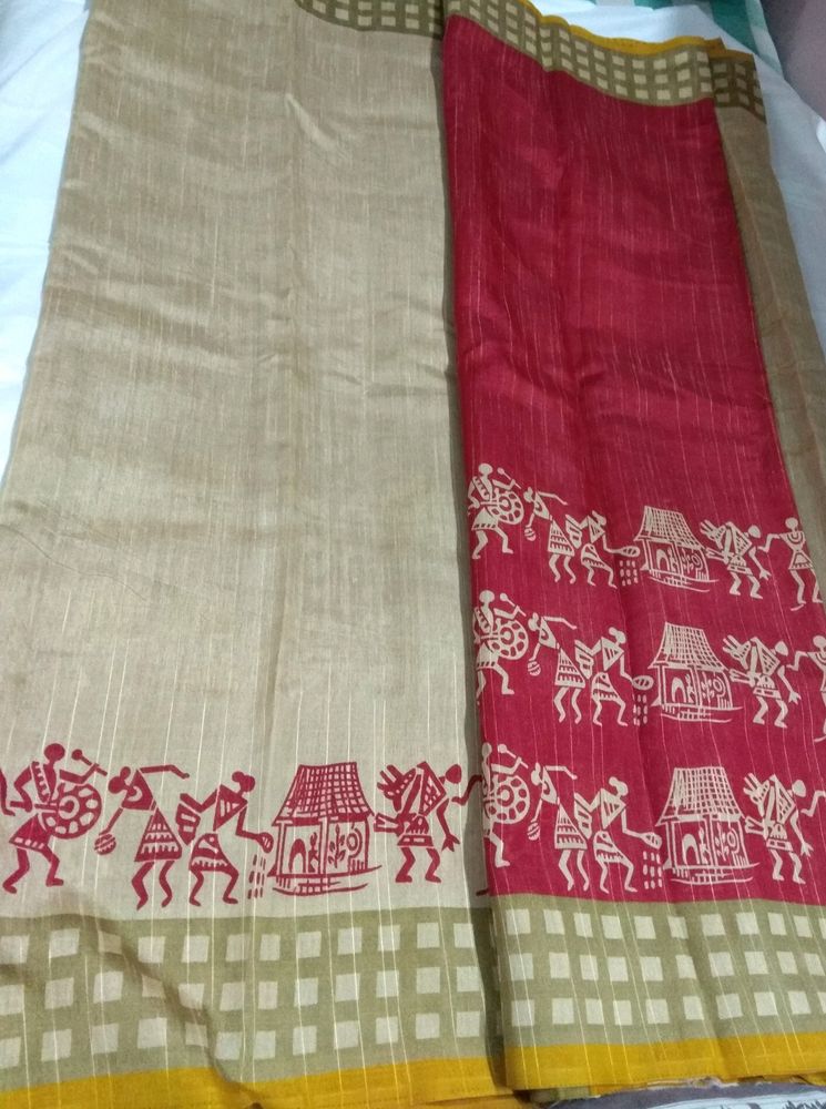 New printed saree with blouse
