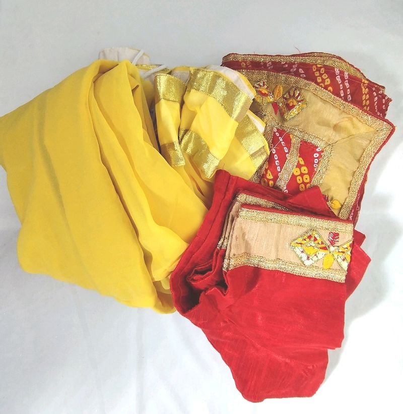 Red And Yellow Lehenga Set (Women&#39;s)