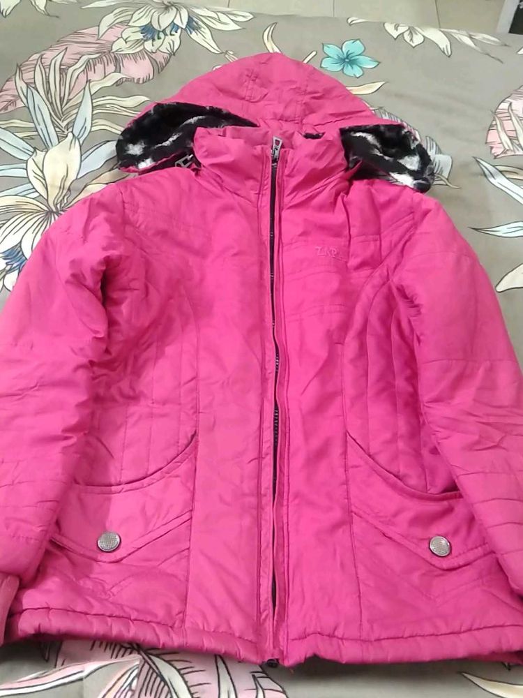 Pink Hooded Jacket