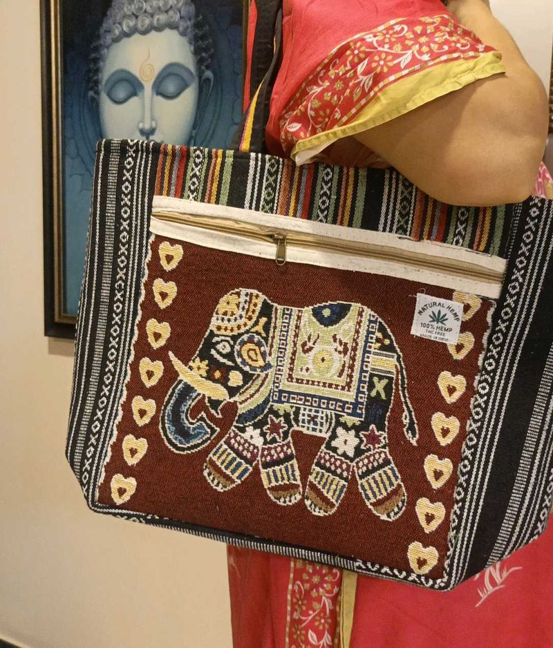 👜 Natural Hemp Women&#39;s Tote Handbag