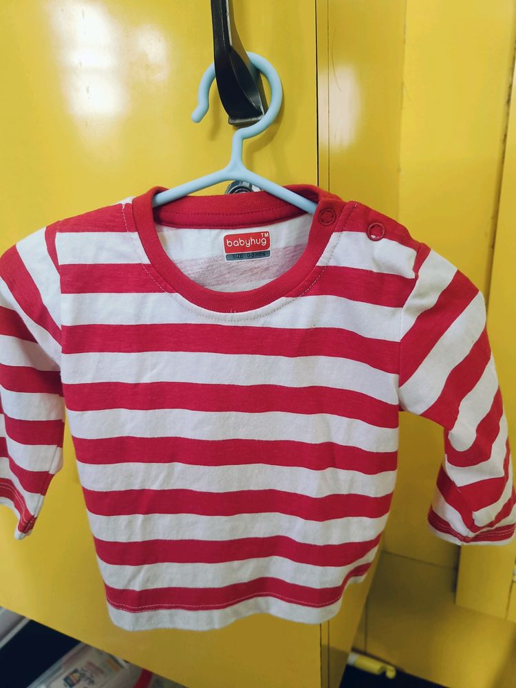 Babyhug Pure Cotton Knit Full Sleeves Tshirt