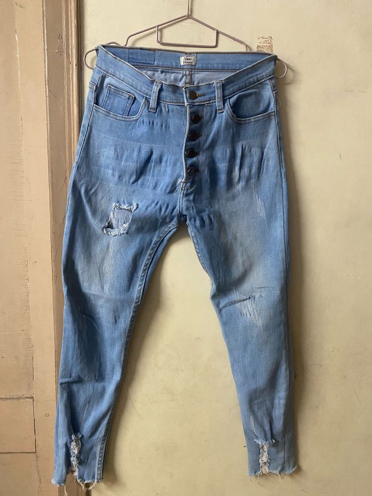 Distressed Denim Jeans