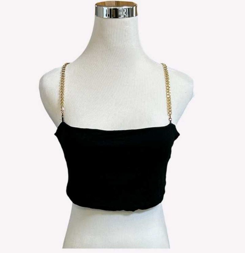 SHEIN MOD Chain Strap Crop Cami Top